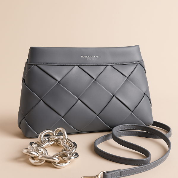 Francesca Bassi Luxe Weave Clutch