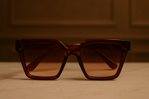 Amber Blaze Oversized Shield Sunglasses